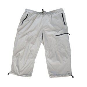 Little Donkey Andy Hiking Pants Lightweight Cropped Pockets Gray‎ Mens 3XL EUC